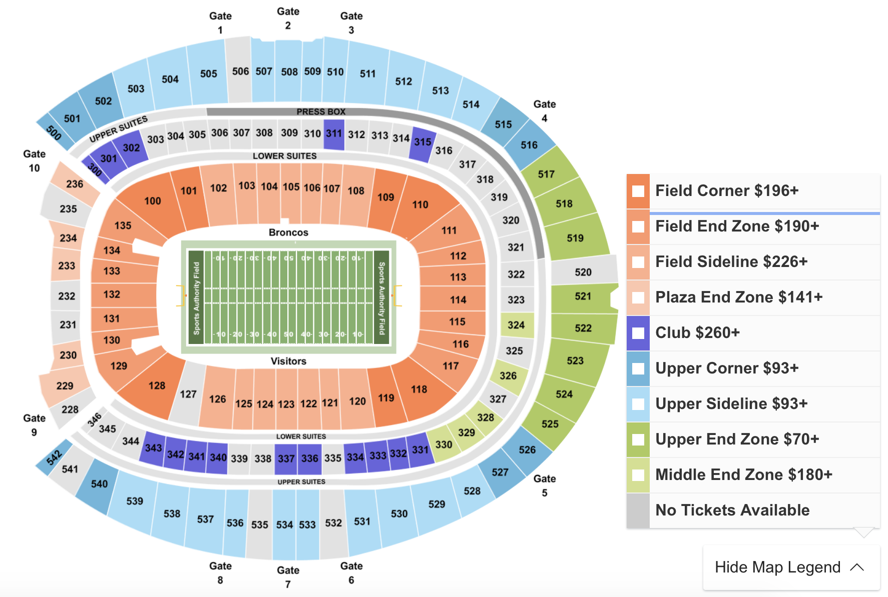 Where To Find The Cheapest Broncos Vs. Raiders Tickets In 2019